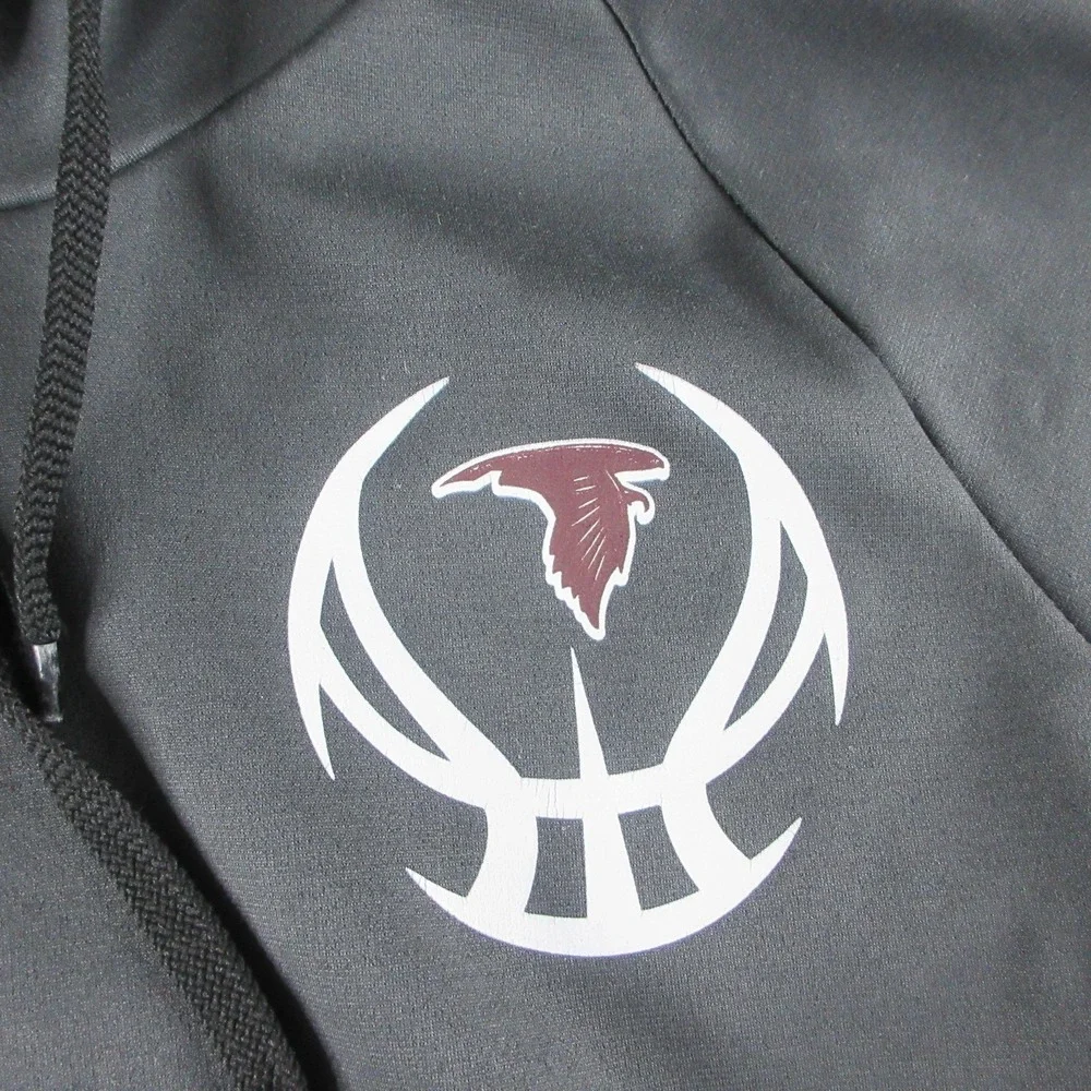Atlanta Falcons Hoodie Men S Gray  Nike Dri Fit Pullover Sweatshirt NFL Football